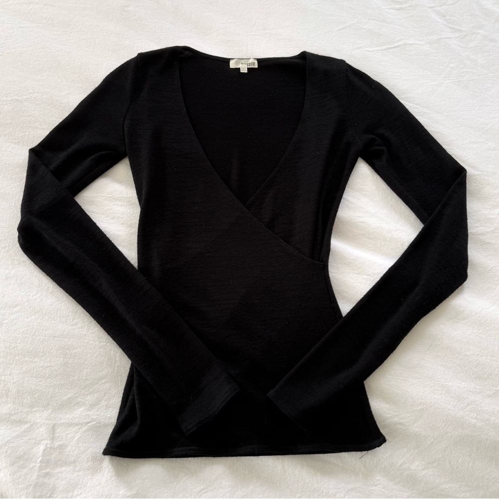 Wilfred Long Sleeve V-Neck Wrap Top Size XXS - Picture 3 of 6